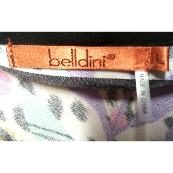 Belladini Topper Duster Sz L Open Front oversized Poly-Spandex MULTICOLOR leaf - Picture 8 of 10